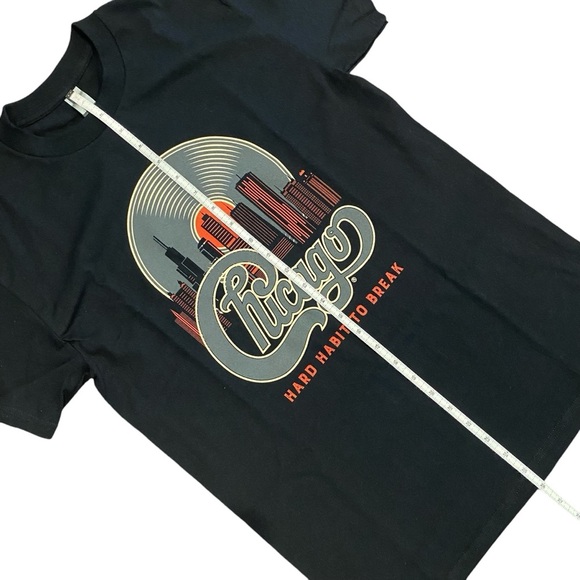 Chicago Band Shirt NEW Hard Habit to Break Tour 2023 Black Graphic Tee Small - Picture 8 of 9